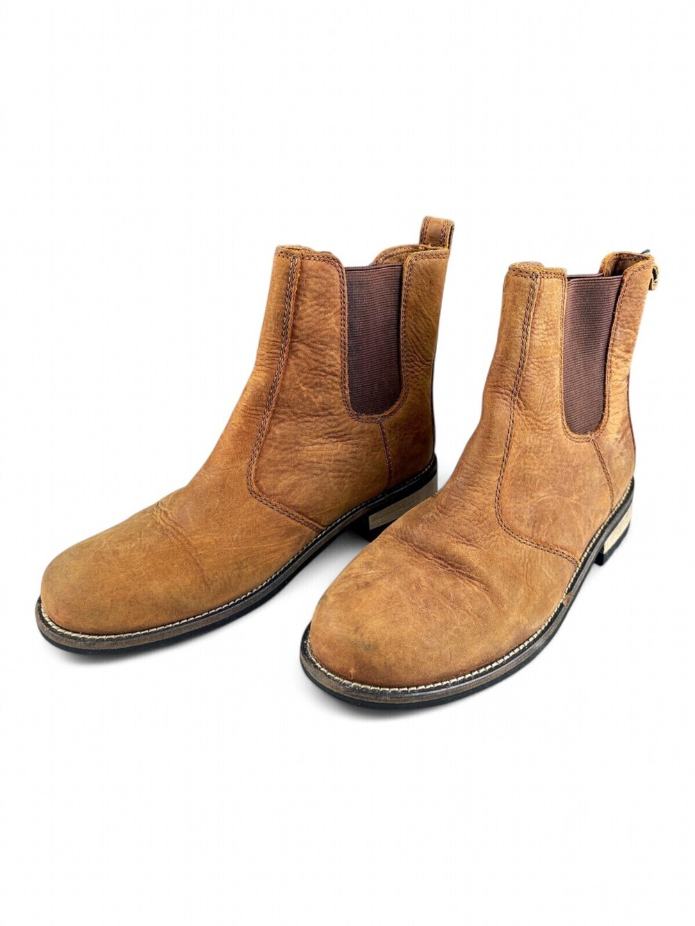 Kodiak Women's Brown Leather Chelsea Moto Boots Size 7